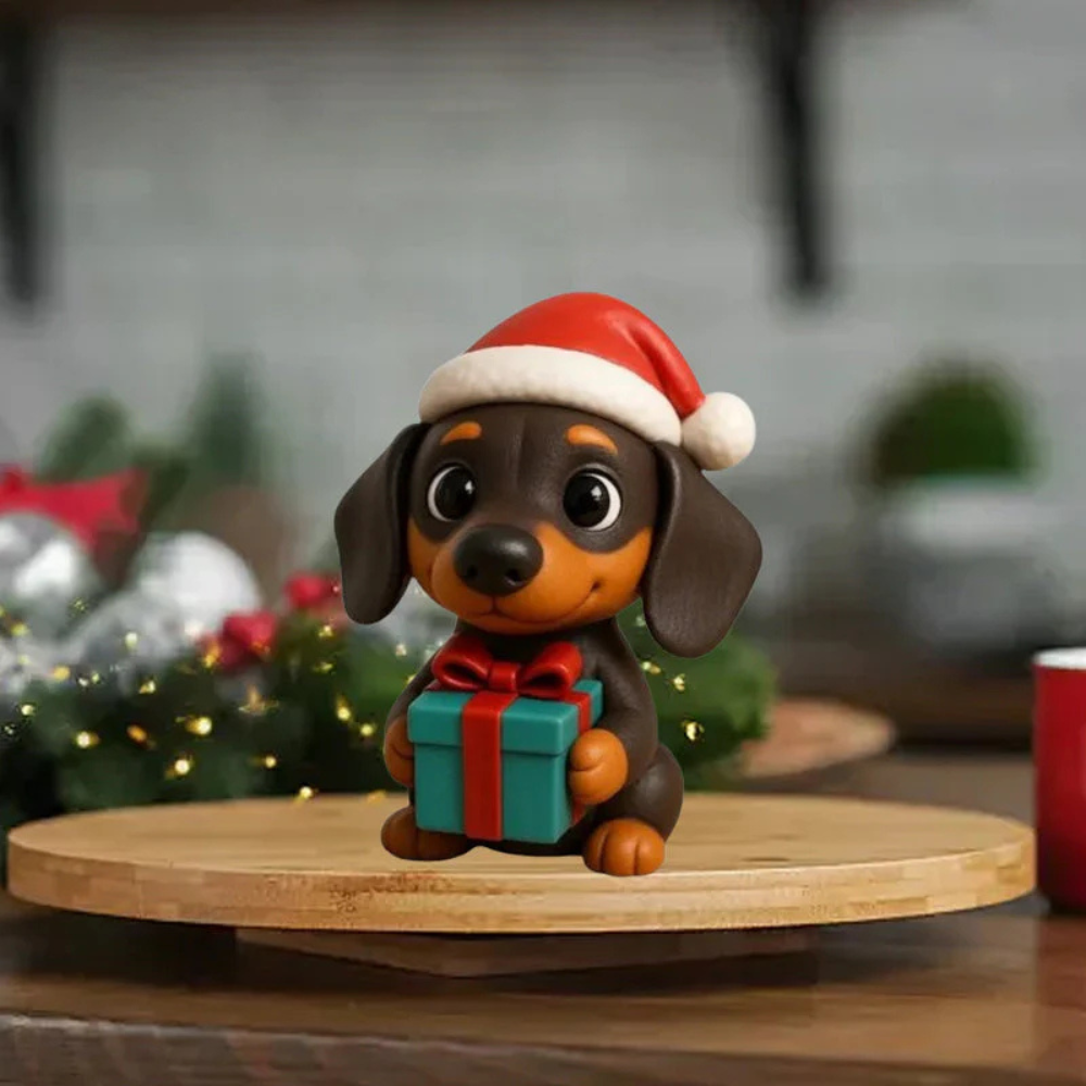 Calendrier de l'Avent pour Chiens - Ensemble de Figurines de Noël Collectionnables