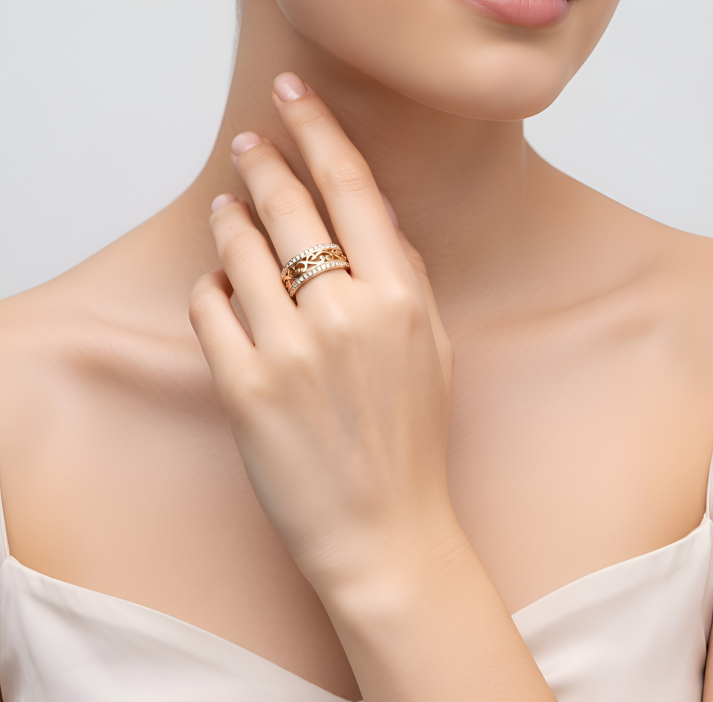 Chelsea - Bague à double rangée pour femme