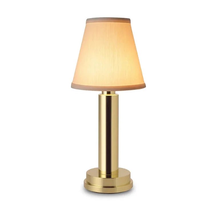Lampe de table LED sans fil avec lumière dimmable et abat-jour en tissu