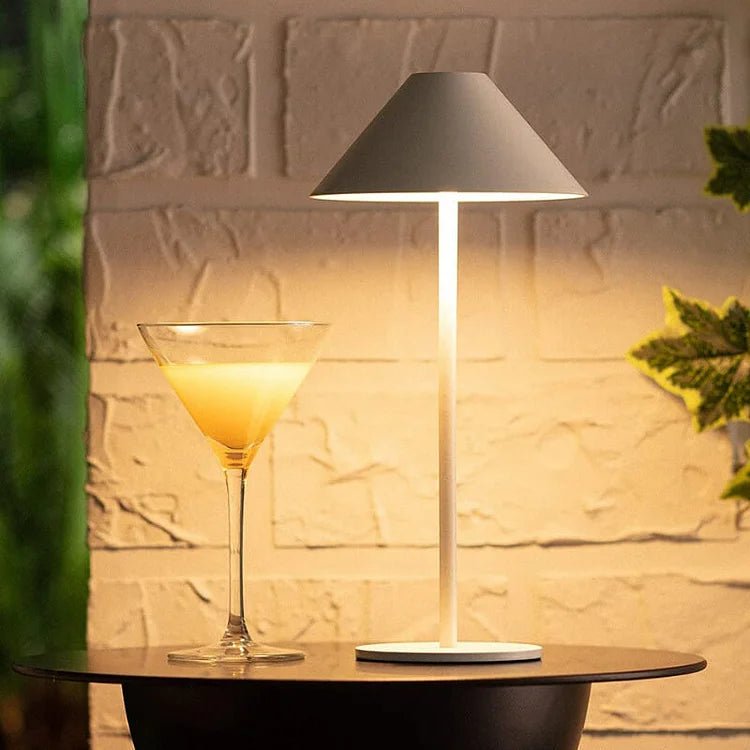 Lampe de table sans fil noire – rechargeable avec atténuation tactile