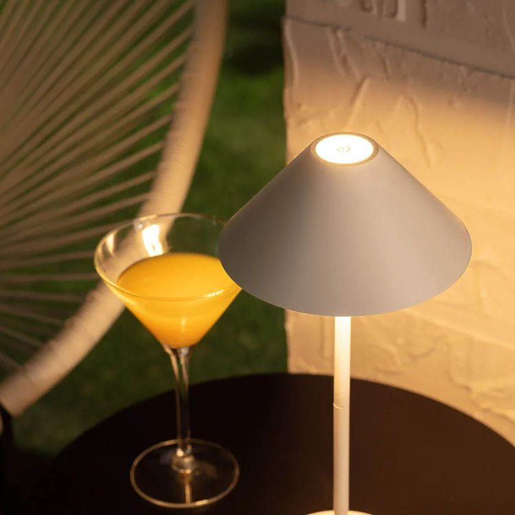 Lampe de table sans fil noire – rechargeable avec atténuation tactile
