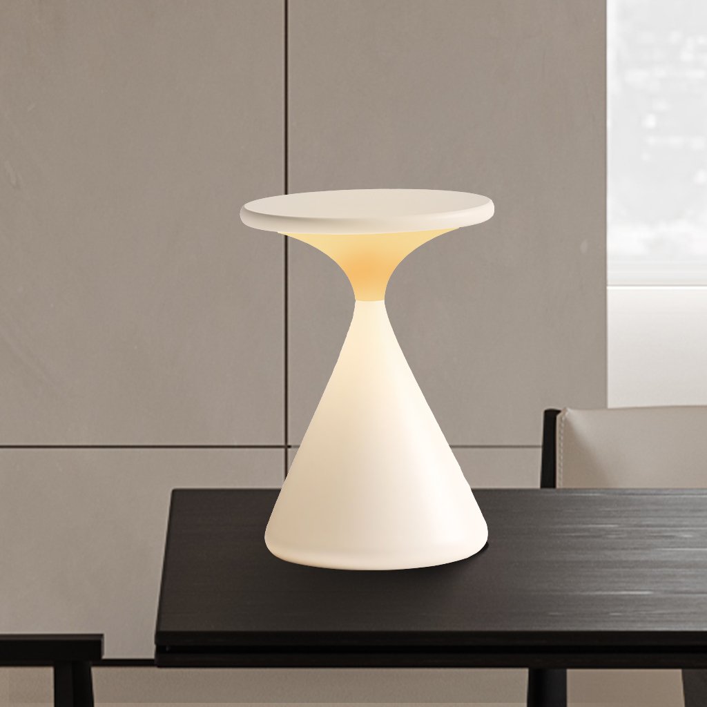 Lampe de table sans fil avec design en sablier – lampe LED dimmable