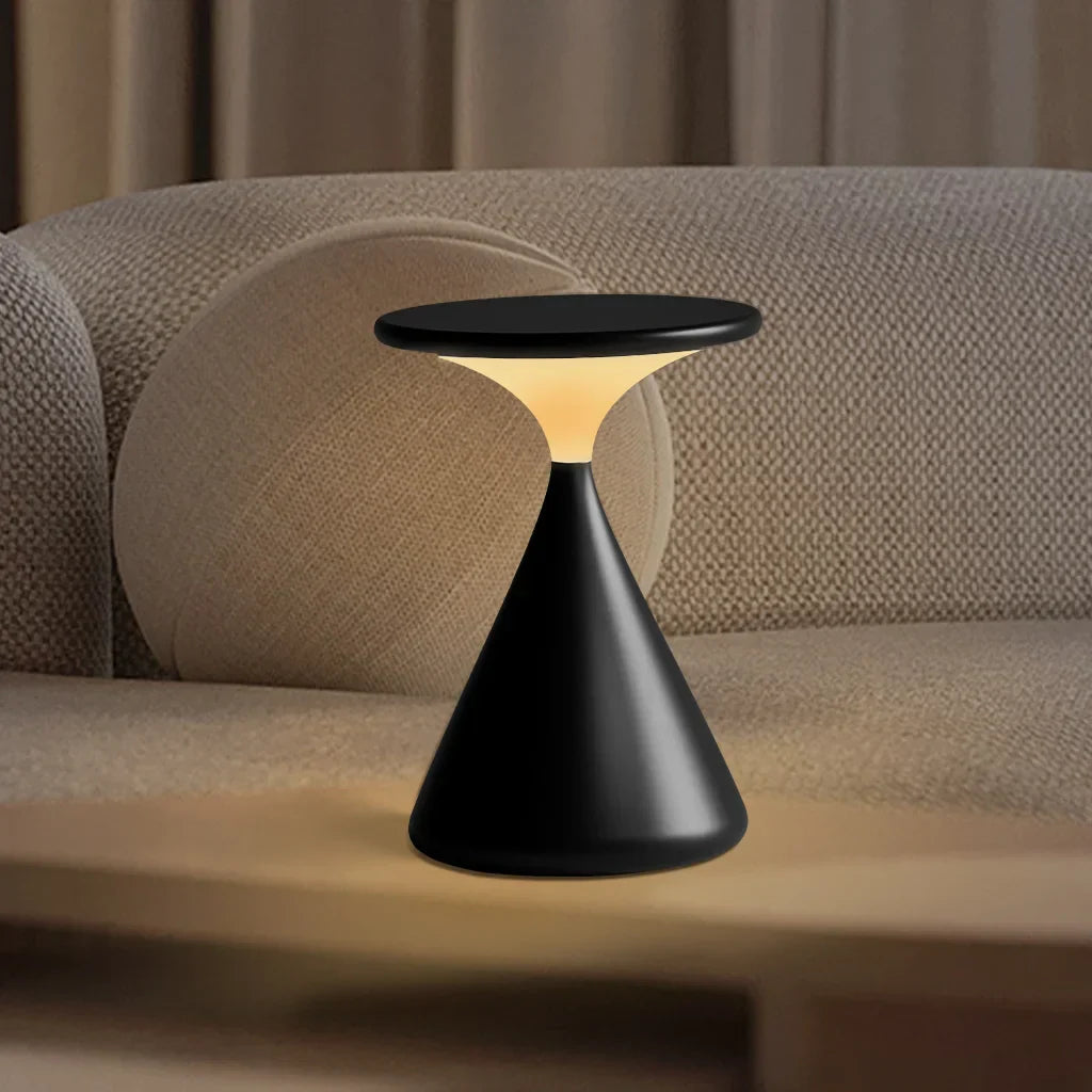 Lampe de table sans fil avec design en sablier – lampe LED dimmable