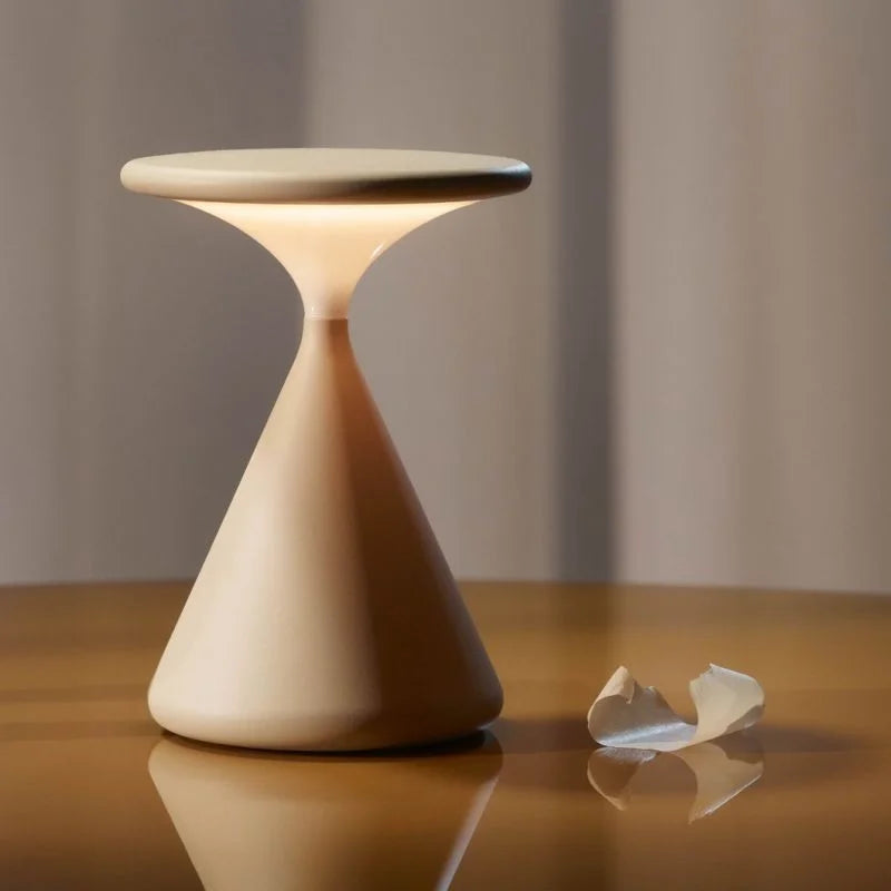 Lampe de table sans fil avec design en sablier – lampe LED dimmable
