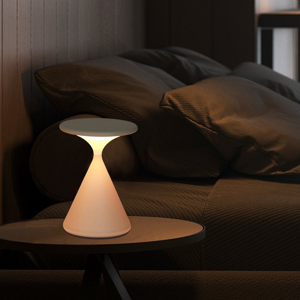 Lampe de table sans fil avec design en sablier – lampe LED dimmable