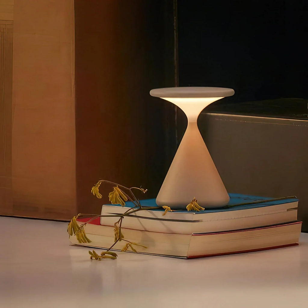 Lampe de table sans fil avec design en sablier – lampe LED dimmable