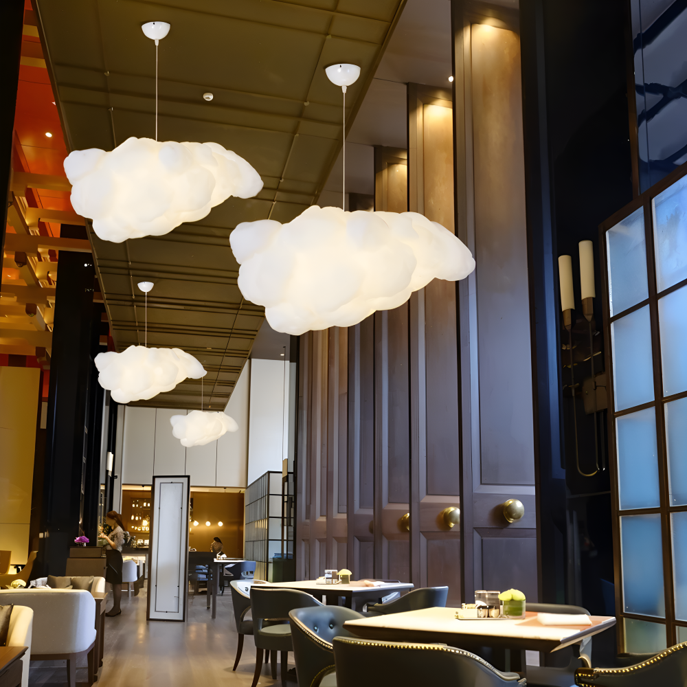 Lampe suspendue en forme de nuage pour chambre d'enfant – lampe de plafond rêveuse