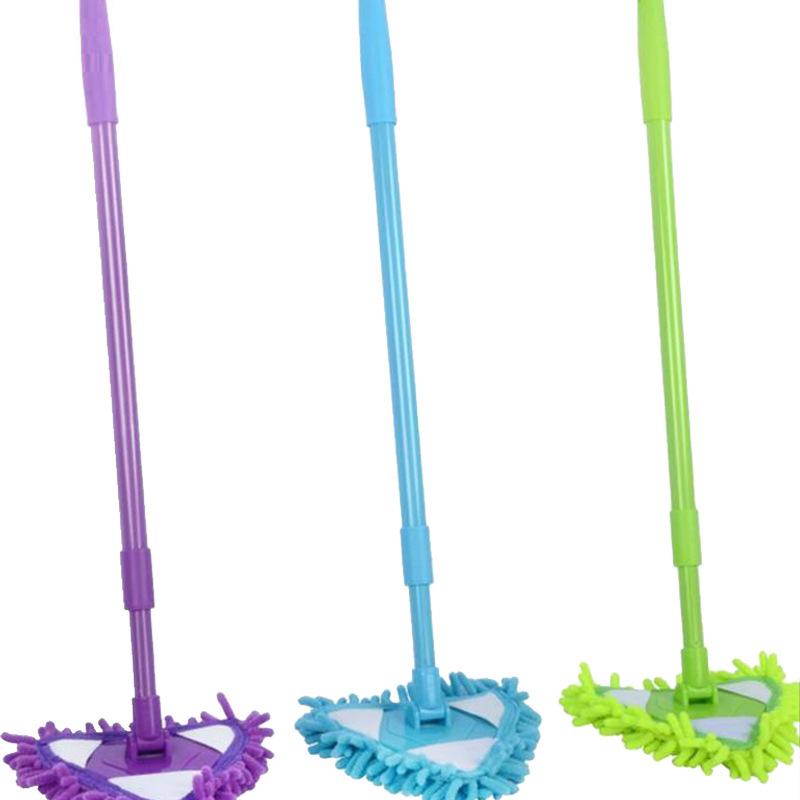 Mop de nettoyage triangulaire réglable et rotatif | Tête de mop à 180 degrés | Manche télescopique | Mop de nettoyage | Angle de mop