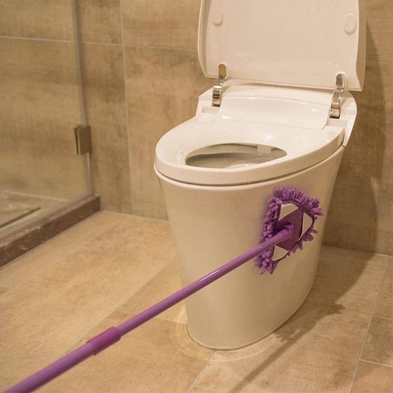 Mop de nettoyage triangulaire réglable et rotatif | Tête de mop à 180 degrés | Manche télescopique | Mop de nettoyage | Angle de mop
