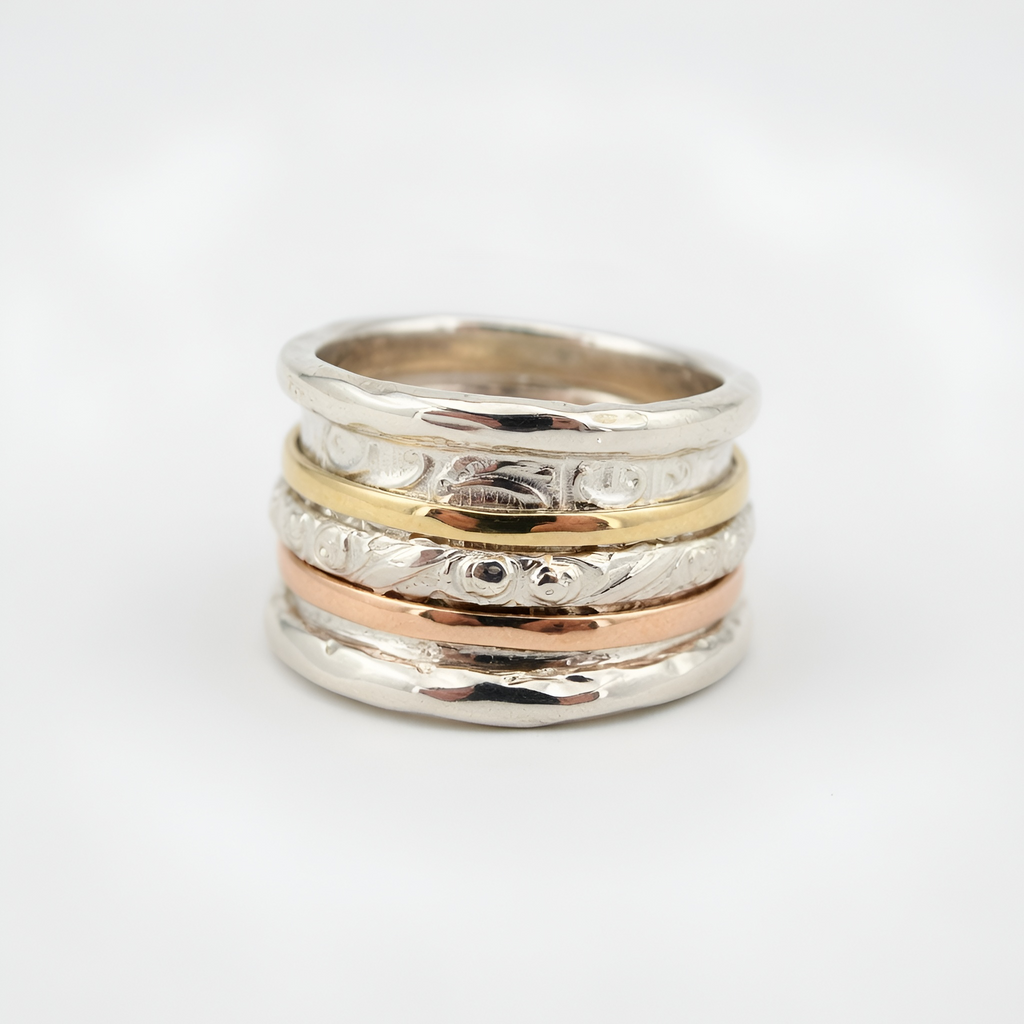 Valérie - Bague au design bicolore classique