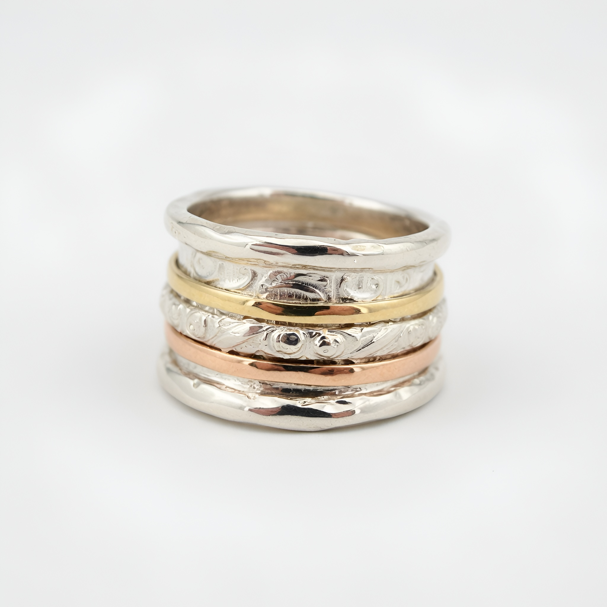 Valérie - Bague au design bicolore classique