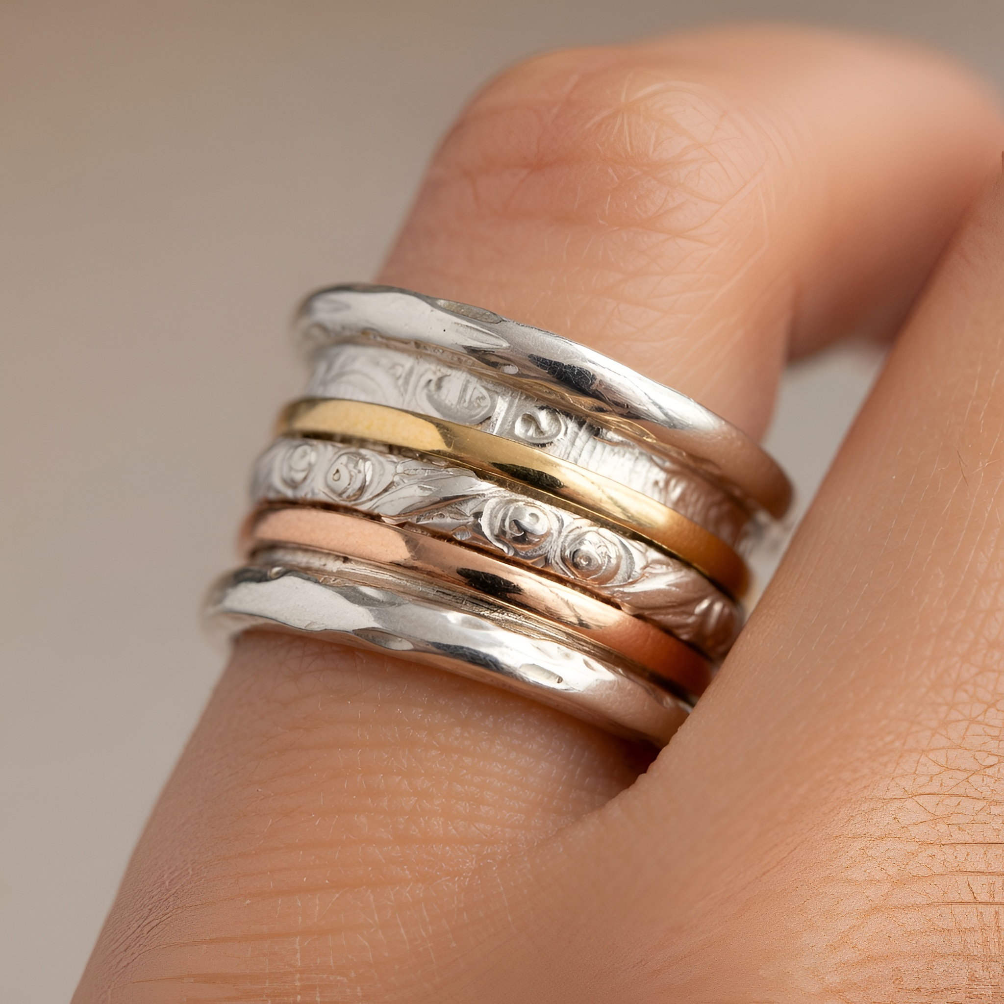 Valérie - Bague au design bicolore classique