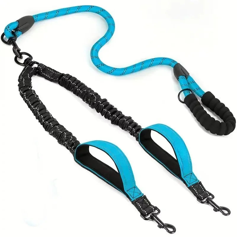 LIGNE TWINSTRIDE – Laisse Double pour Chiens avec Contrôle Pivotant à 360°