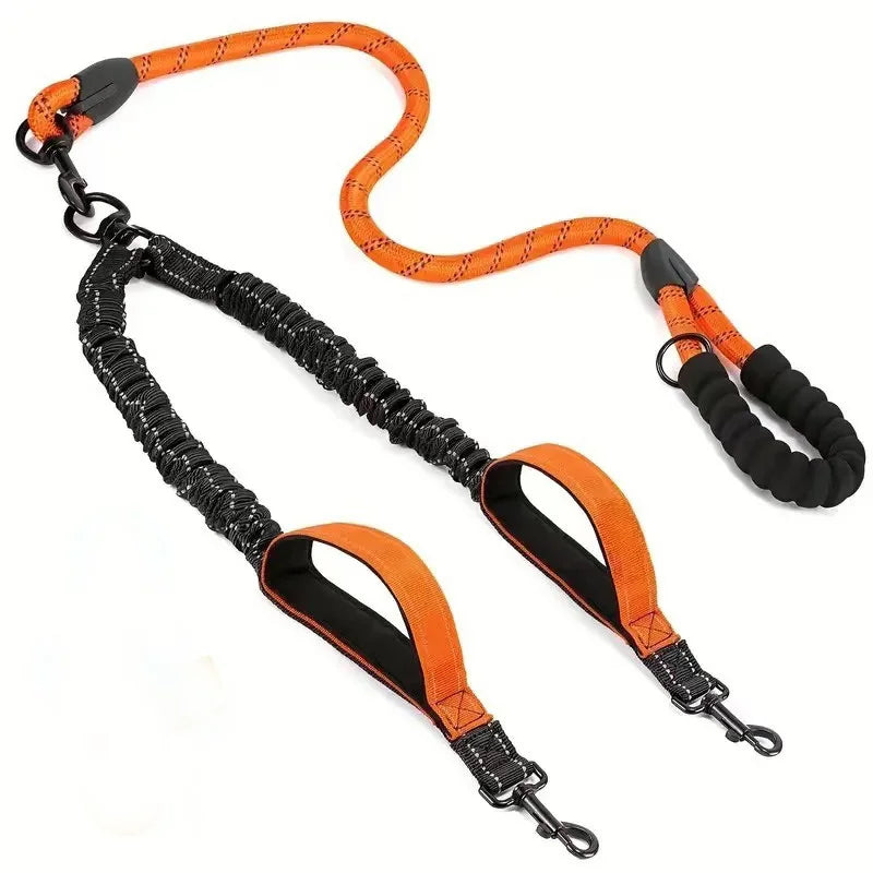 LIGNE TWINSTRIDE – Laisse Double pour Chiens avec Contrôle Pivotant à 360°
