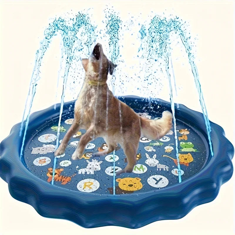 BASSIN SPLASHPAWS – Bassin de Bain pour Animaux de Compagnie en Plein Air avec Système de Spray