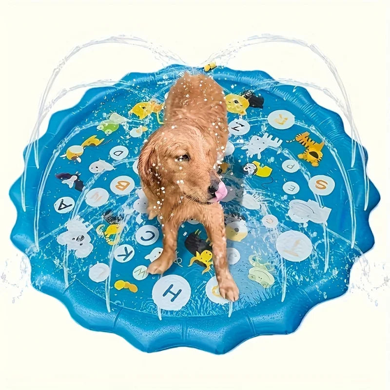 BASSIN SPLASHPAWS – Bassin de Bain pour Animaux de Compagnie en Plein Air avec Système de Spray