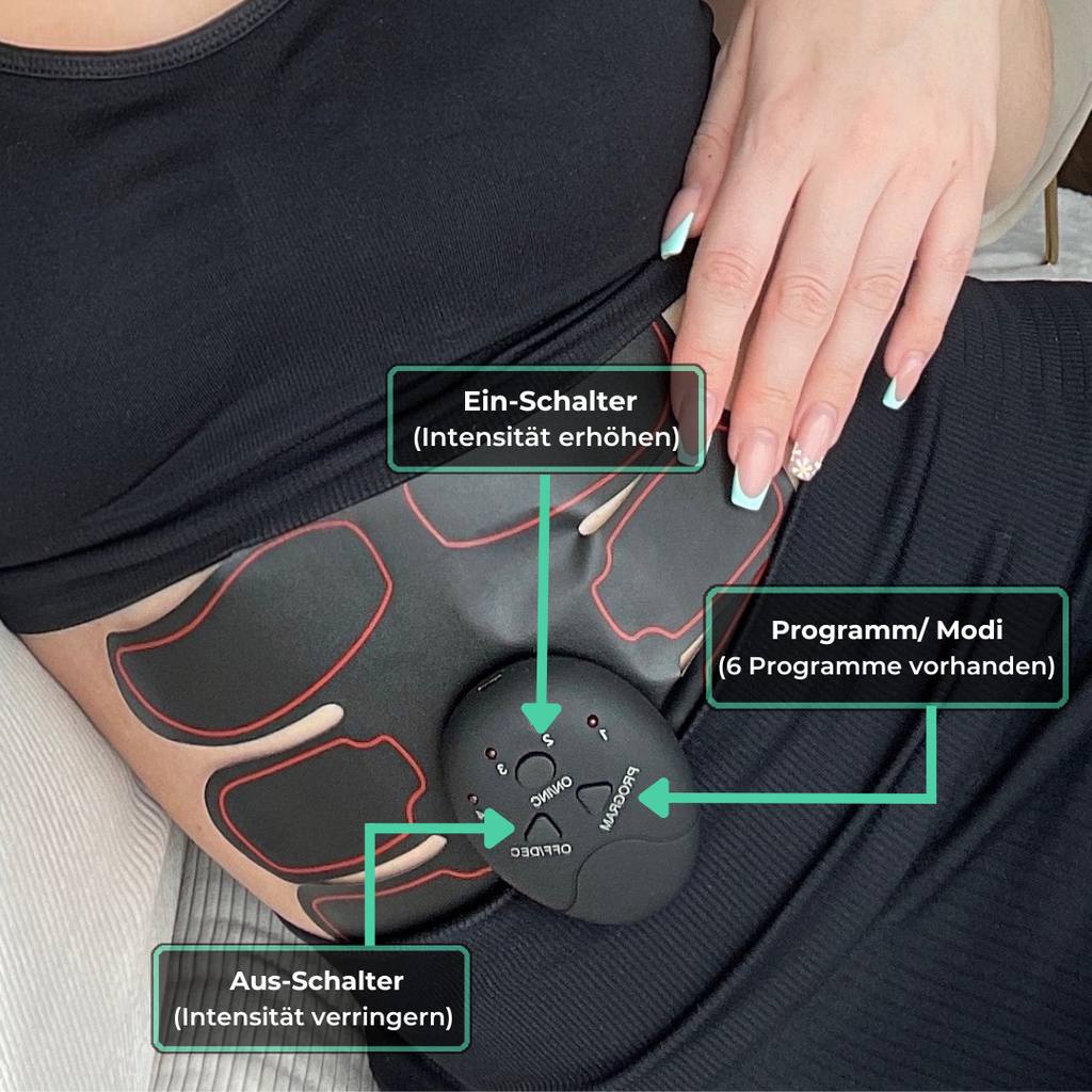 Entraîneur musculaire EMS | Entraînement efficace à domicile | Rechargeable par USB | Muscleva
