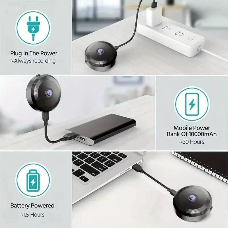 WATCHMINI - Caméra de Sécurité Sans Fil 1080P HD Vision Nocturne & Alerte de Mouvement