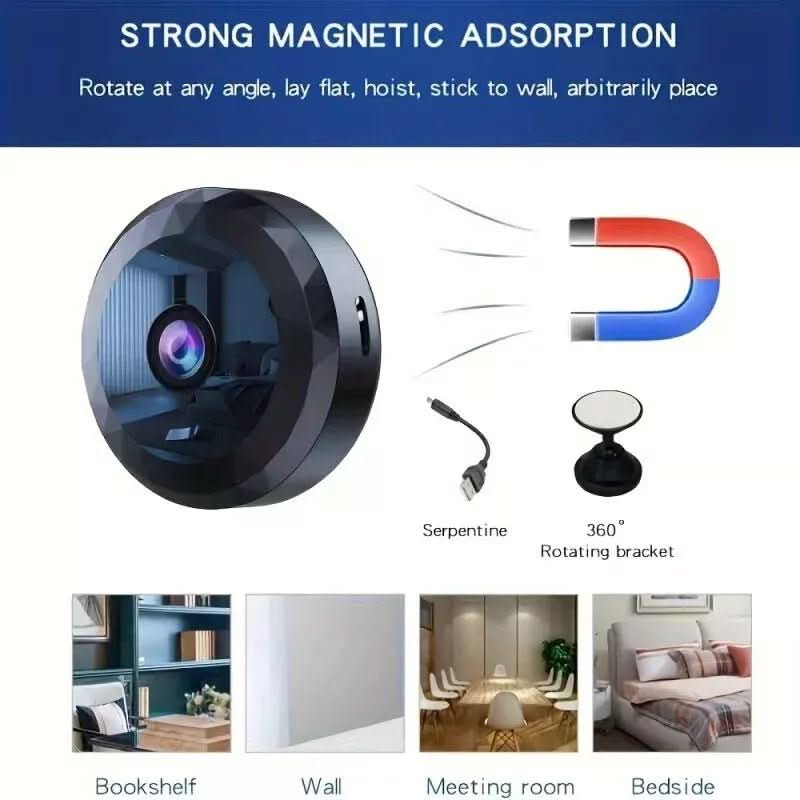 WATCHMINI - Caméra de Sécurité Sans Fil 1080P HD Vision Nocturne & Alerte de Mouvement