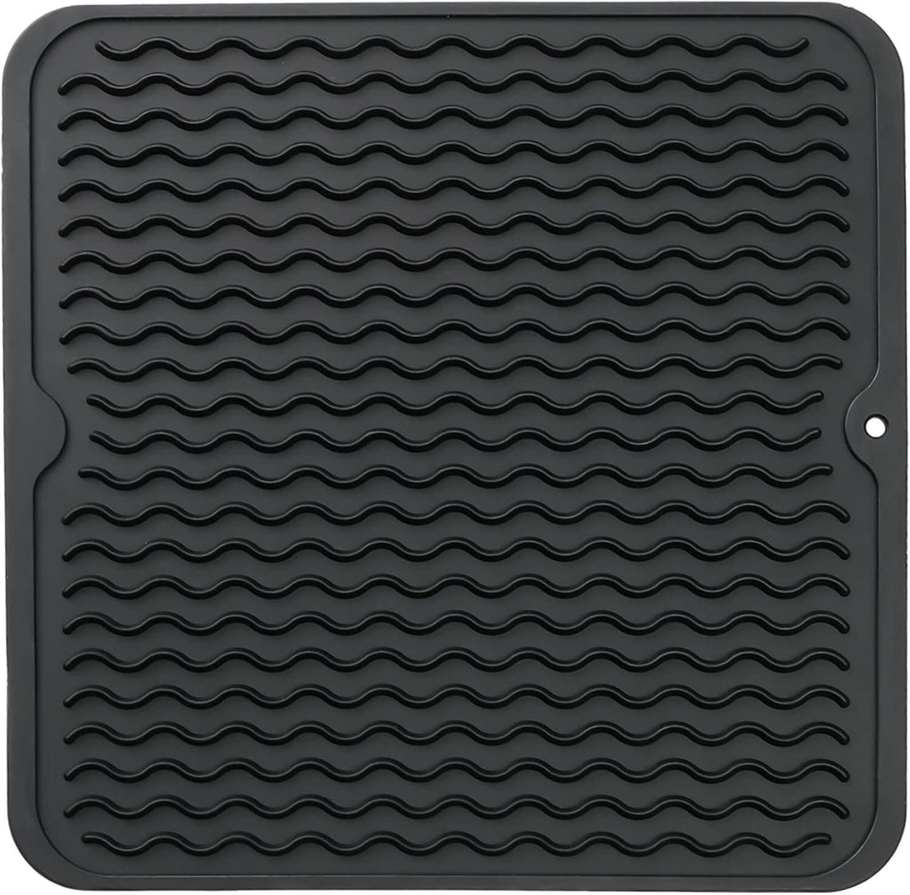 DRYSAFE - Tapis de Vaisselle en Silicone Écologique Protège les Comptoirs de la Chaleur et de l'Eau