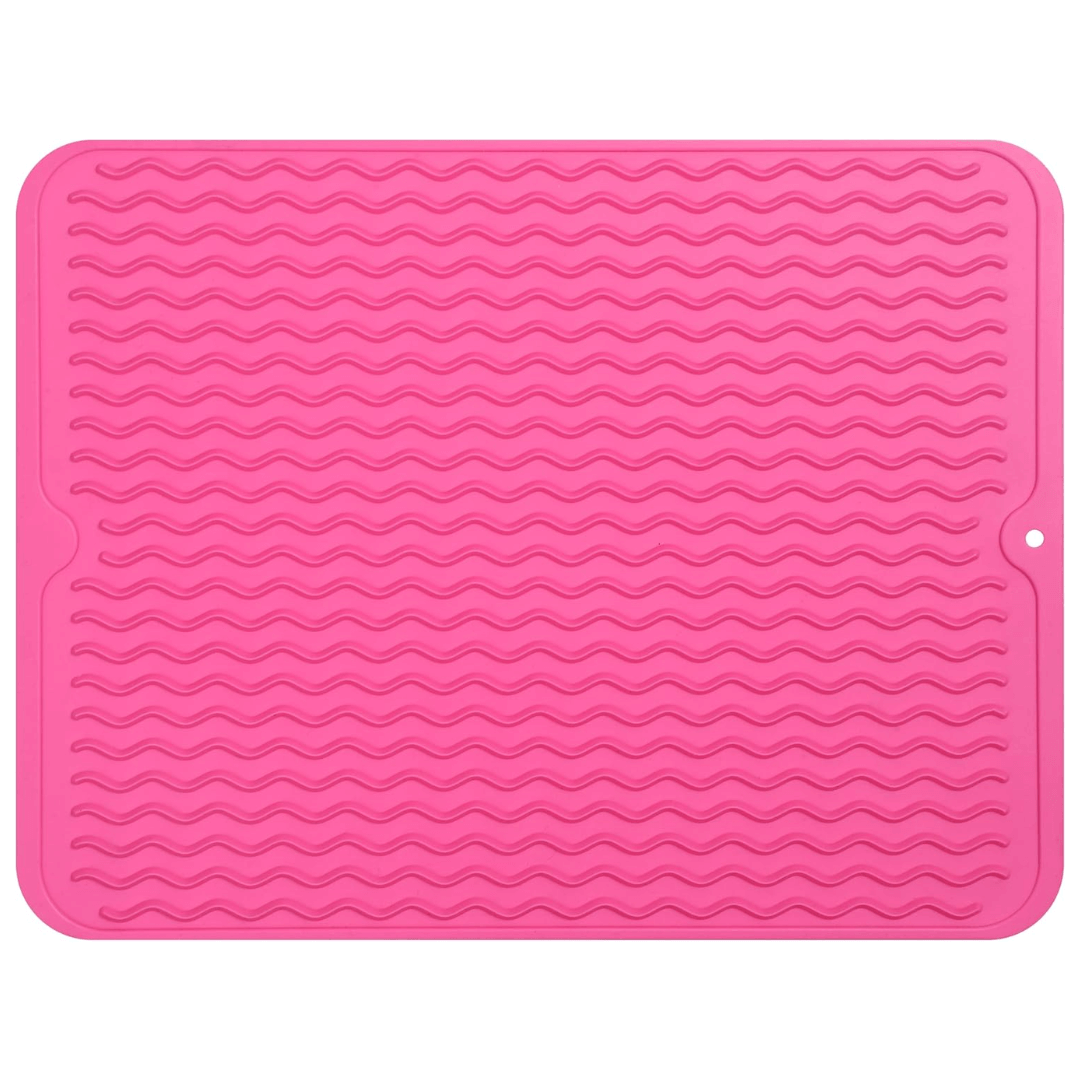 DRYSAFE - Tapis de Vaisselle en Silicone Écologique Protège les Comptoirs de la Chaleur et de l'Eau