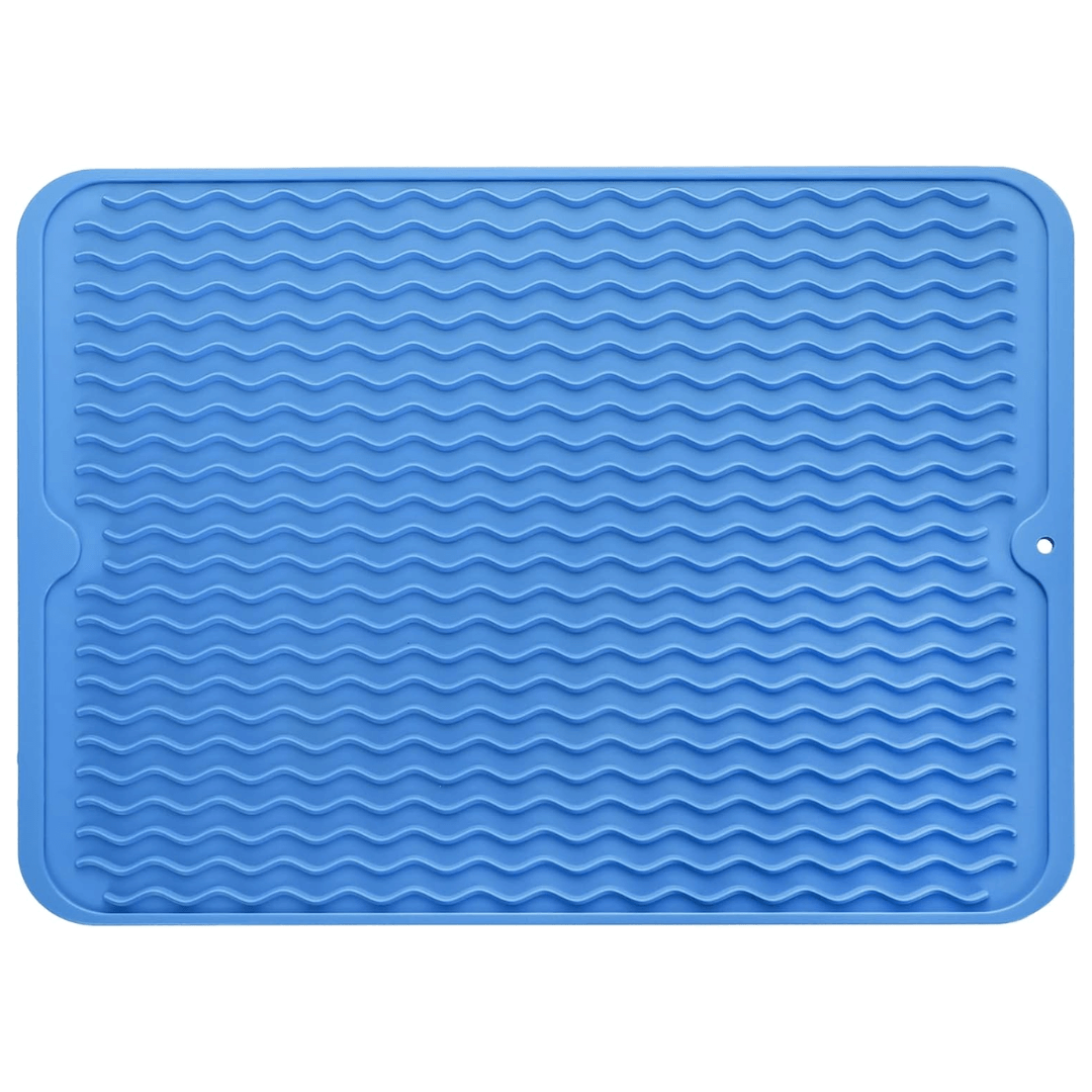 DRYSAFE - Tapis de Vaisselle en Silicone Écologique Protège les Comptoirs de la Chaleur et de l'Eau