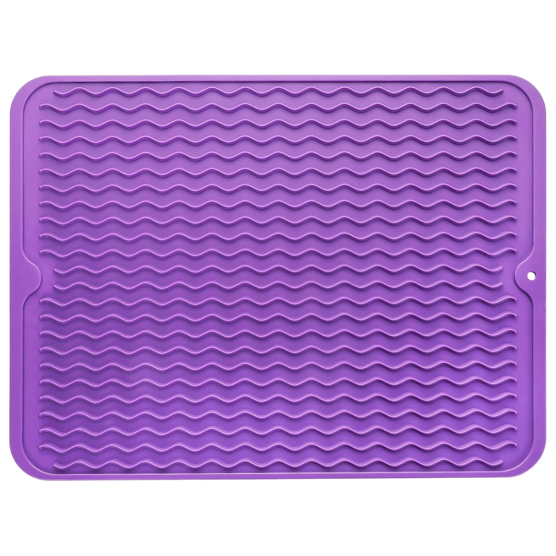 DRYSAFE - Tapis de Vaisselle en Silicone Écologique Protège les Comptoirs de la Chaleur et de l'Eau