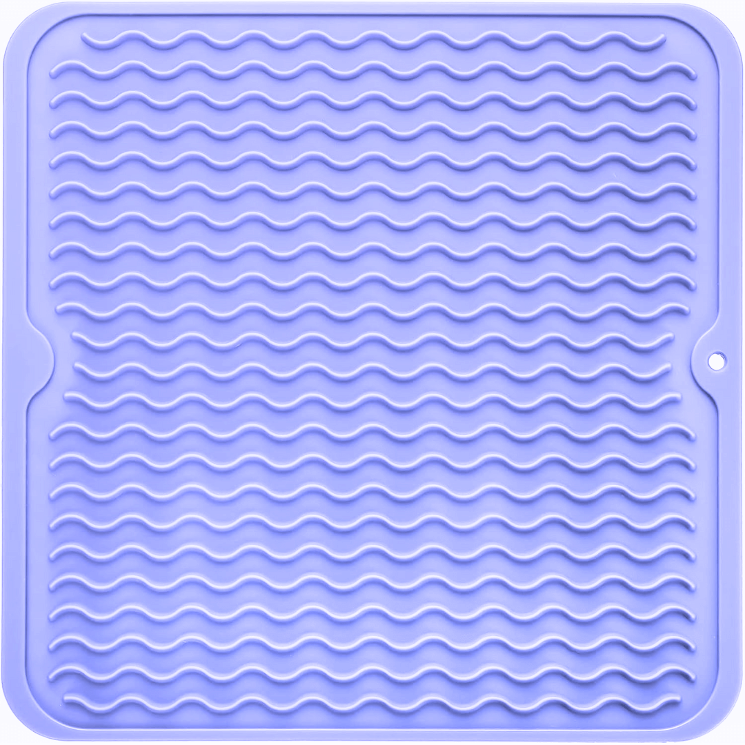 DRYSAFE - Tapis de Vaisselle en Silicone Écologique Protège les Comptoirs de la Chaleur et de l'Eau