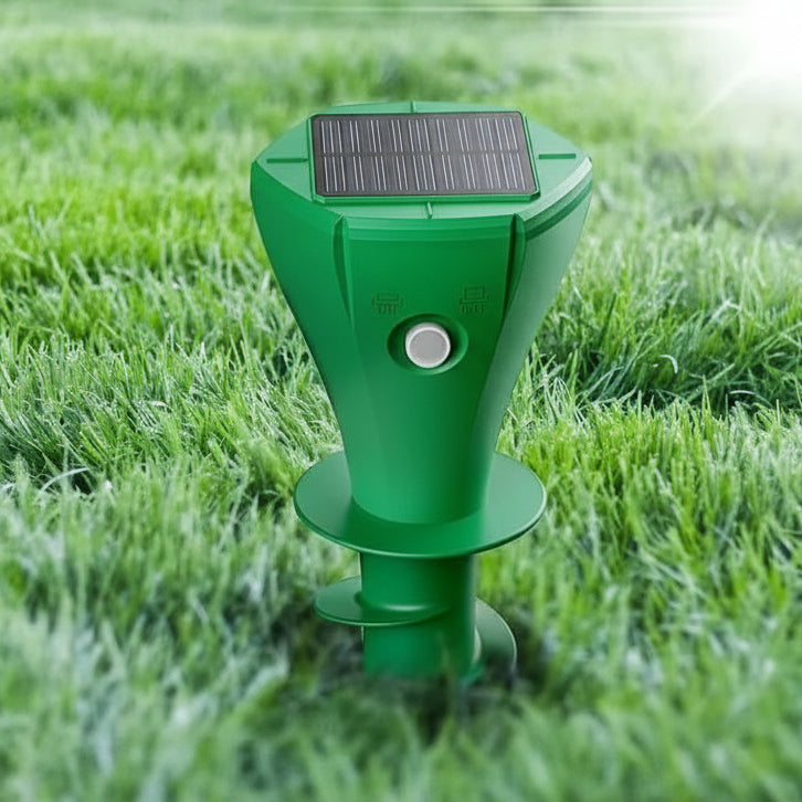 SUNSENSE - Répulsif à taupes solaire avec vibration, résistant aux intempéries, fonctionnement silencieux