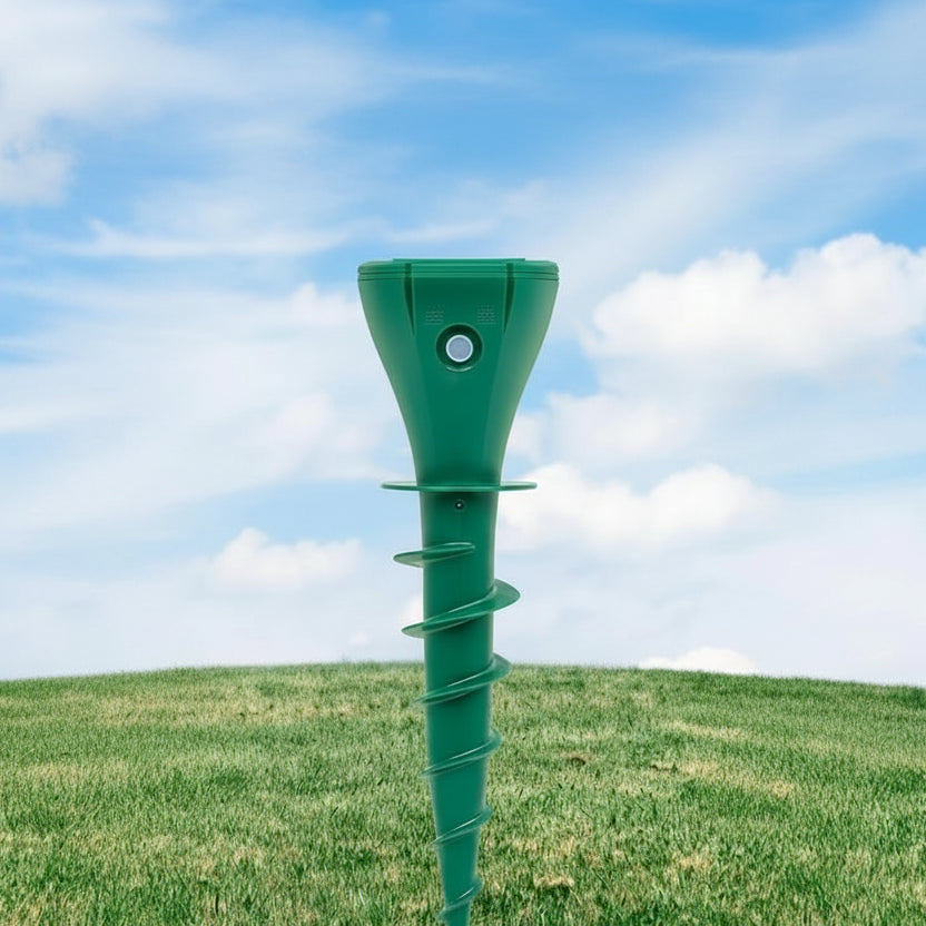 SUNSENSE - Répulsif à taupes solaire avec vibration, résistant aux intempéries, fonctionnement silencieux