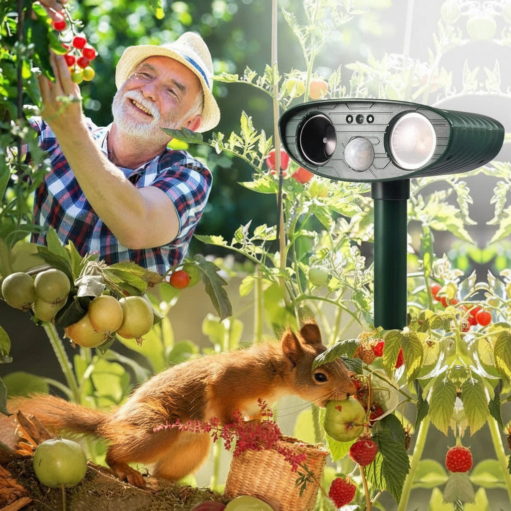 GARDAWAVE – Répulsif Ultrasonique à Détection de Mouvement Solaire pour une Protection Humaine du Jardin