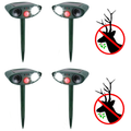 NATUREDEFEND - Répulsif Ultrasonique Solaire pour Cerfs à Détection de Mouvement - Pack de 4