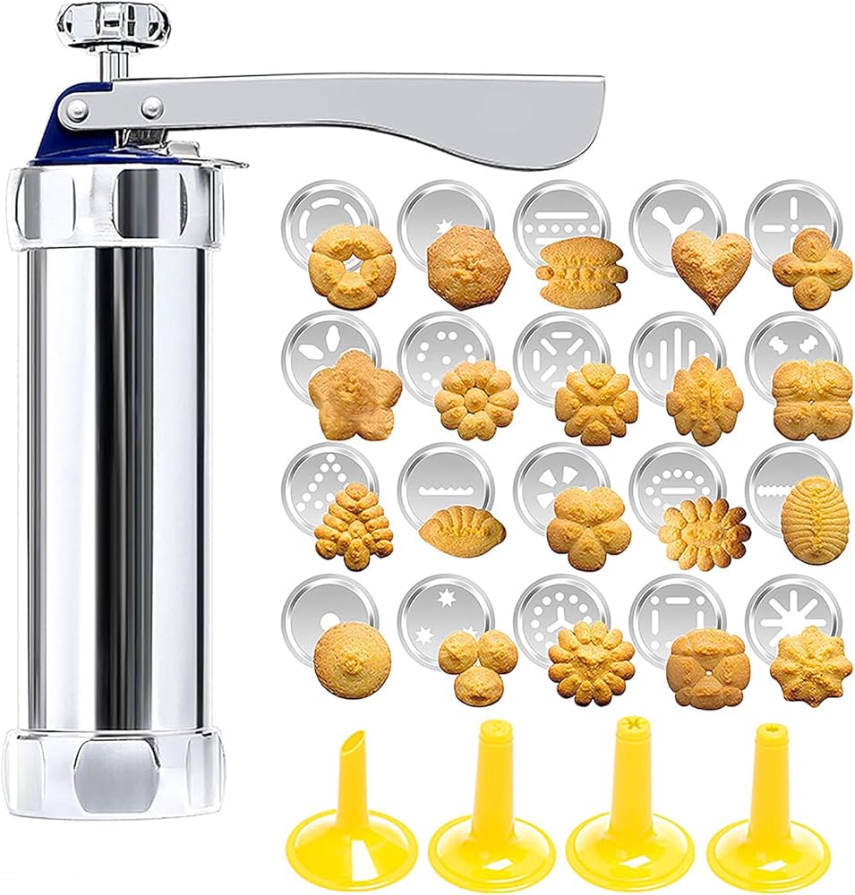 Presse à biscuits en acier inoxydable | Parfait pour des biscuits uniformes | BakePro