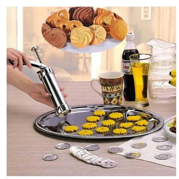 Presse à biscuits en acier inoxydable | Parfait pour des biscuits uniformes | BakePro