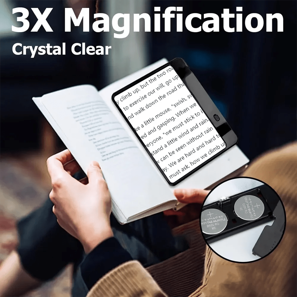 VISIONAID - Loupe éclairée LED 3x pour une lecture confortable