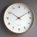 TimberQuartz – Horloge Murale Ronde Nordique en Bois Naturel