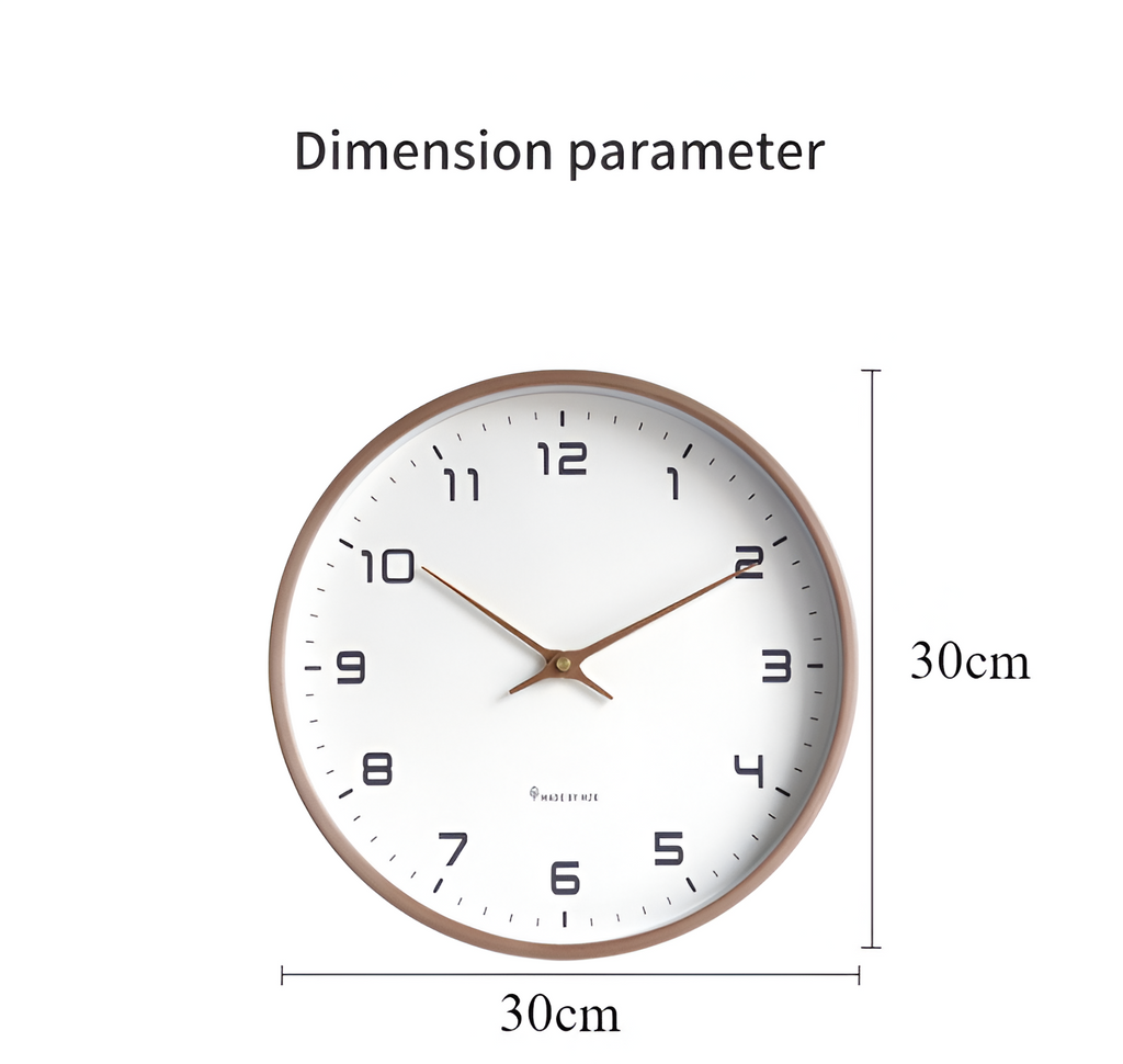 TimberQuartz – Horloge Murale Ronde Nordique en Bois Naturel