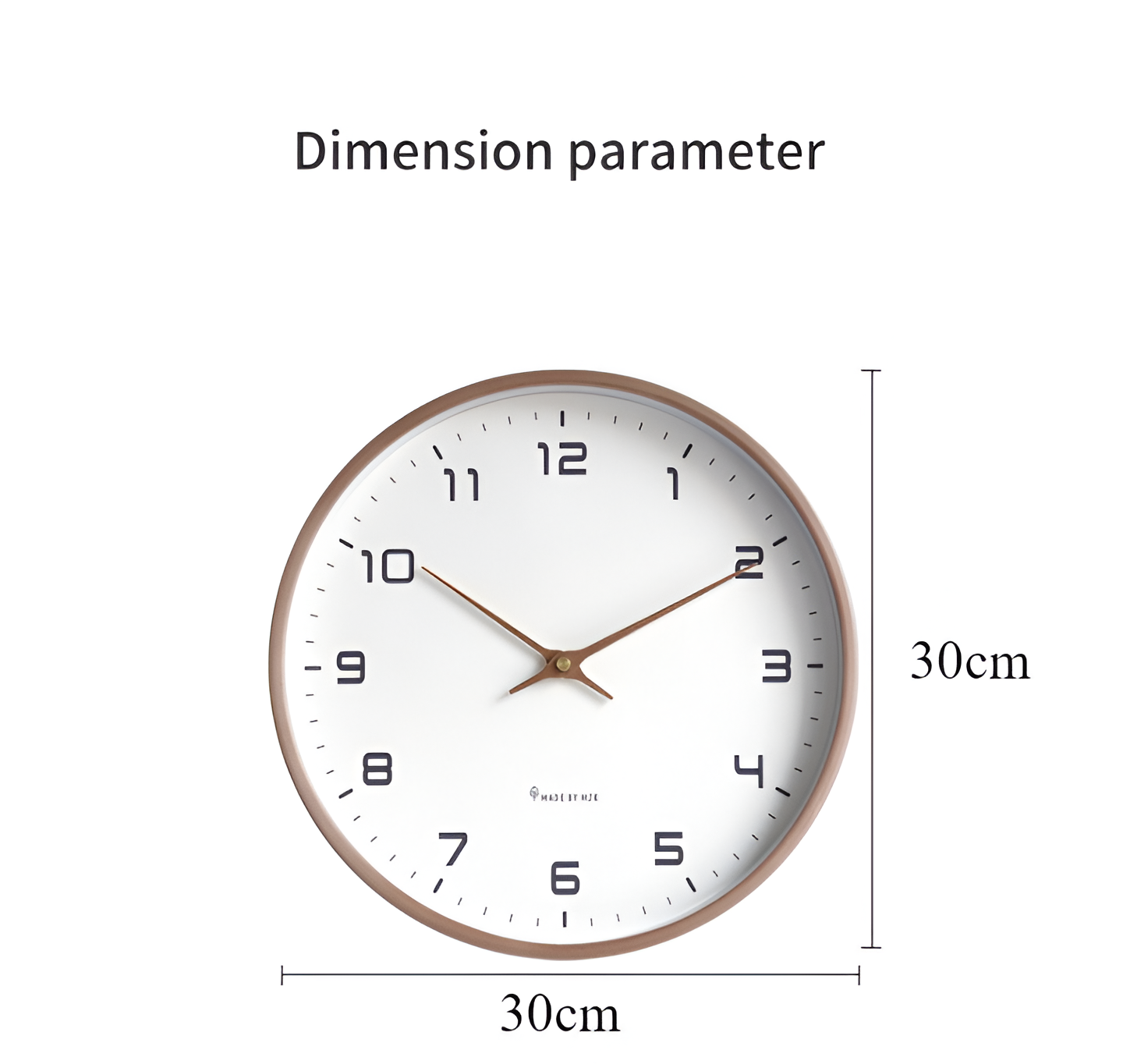 TimberQuartz – Horloge Murale Ronde Nordique en Bois Naturel