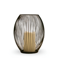 Élégante Lanterne Métallique Noire - Support à Bougie pour Décoration