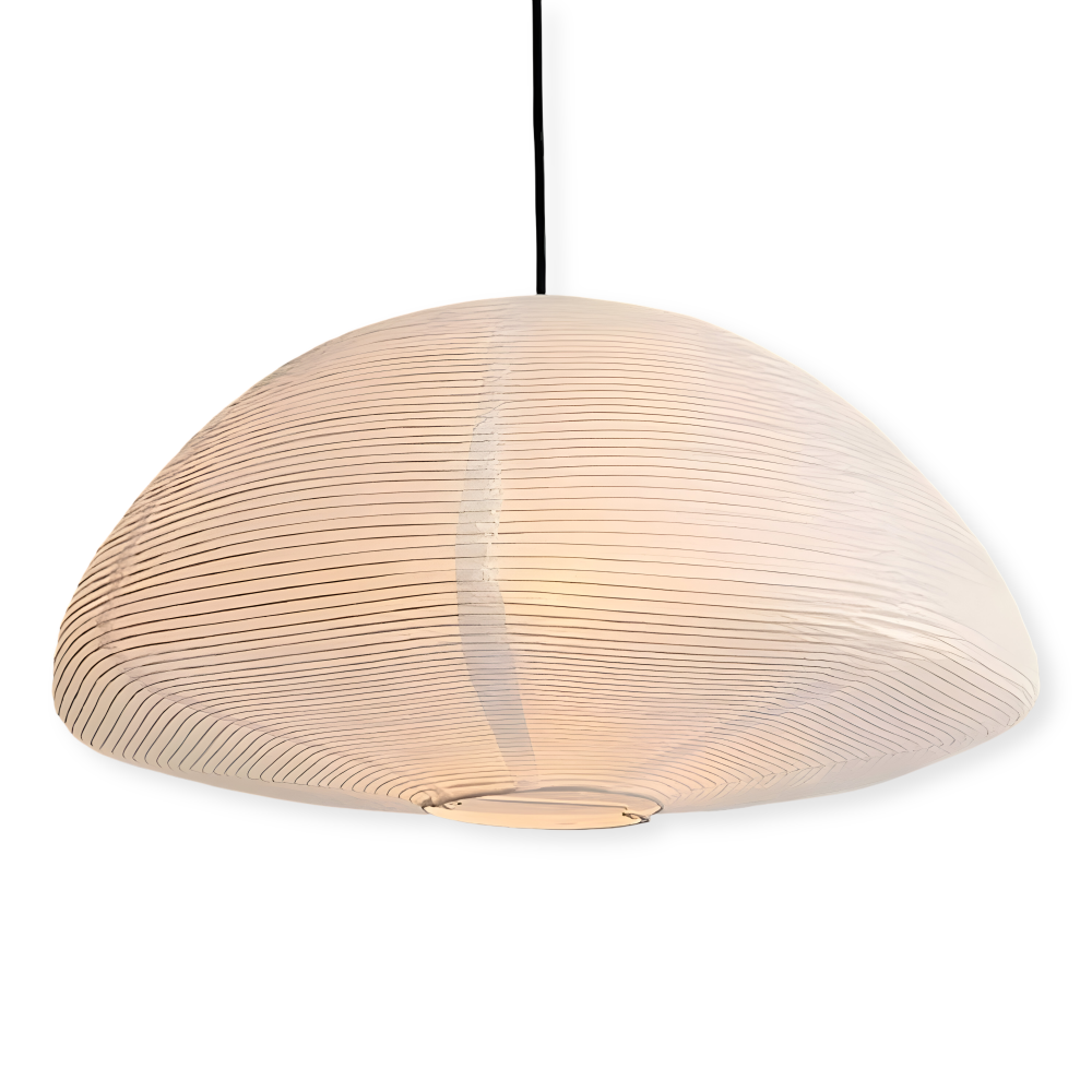 Lampe suspendue moderne en métal et papier de riz pour table à manger