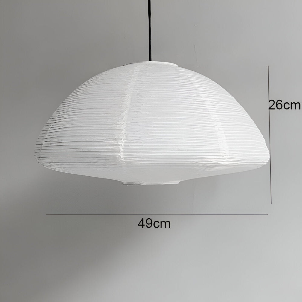 Lampe suspendue moderne en métal et papier de riz pour table à manger