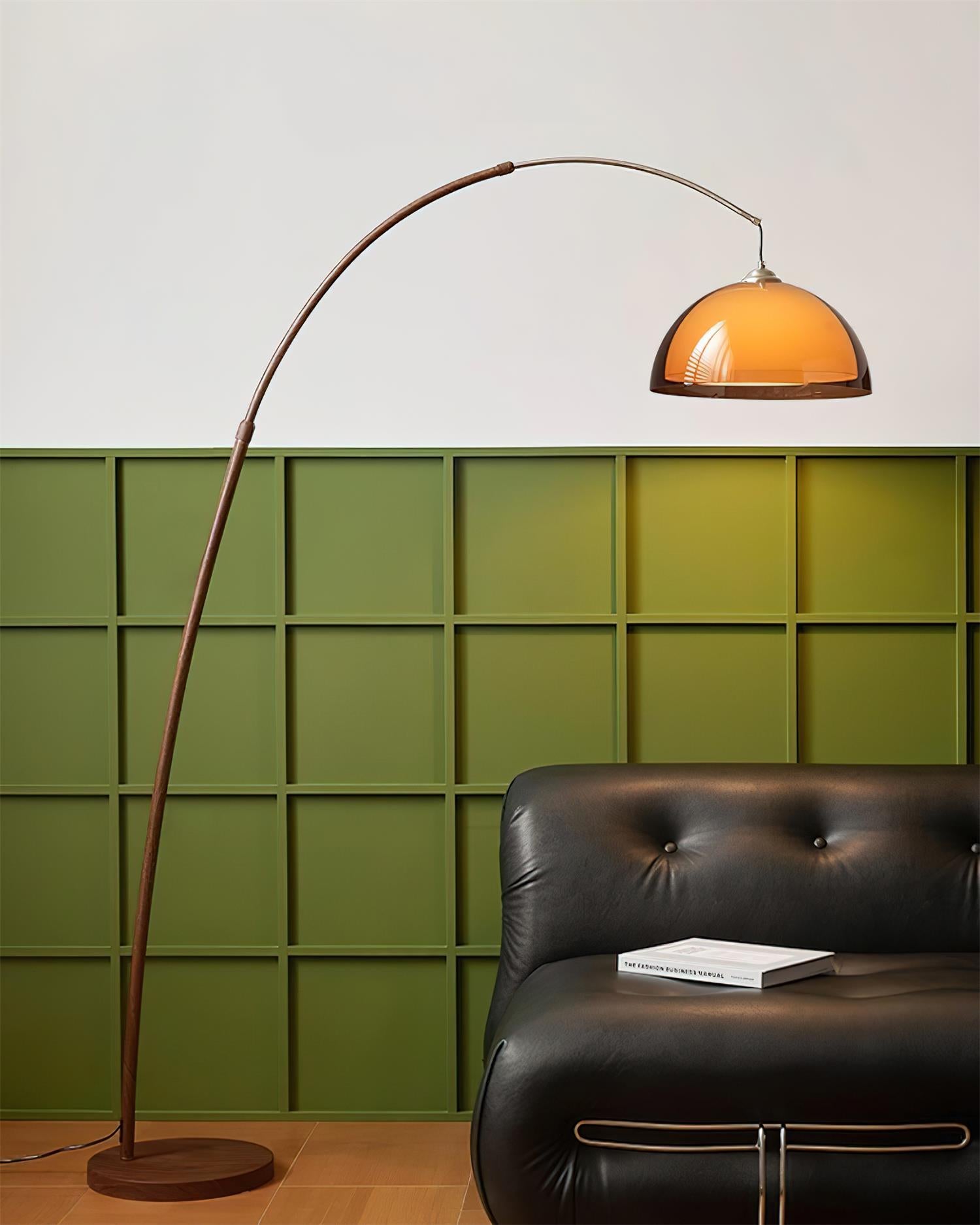 Lampadaire Ventoro Arc - Lampadaire moderne avec abat-jour en dôme chaud pour le salon