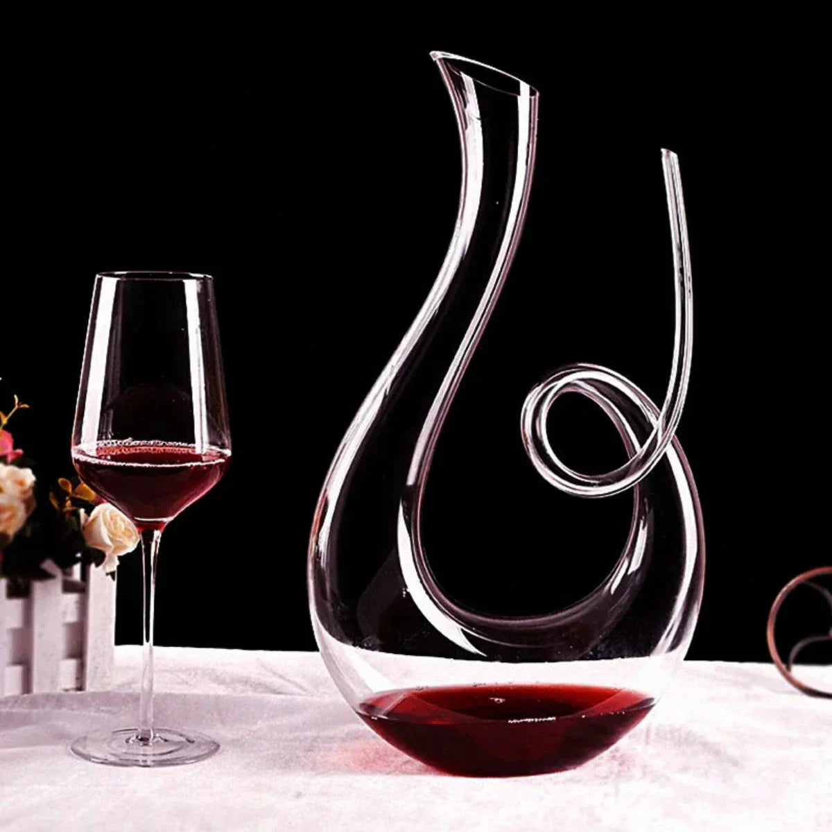 Carafe à Vin Élégante - Cristal Sans Plomb 750 ml pour une Expérience Vin Stylée