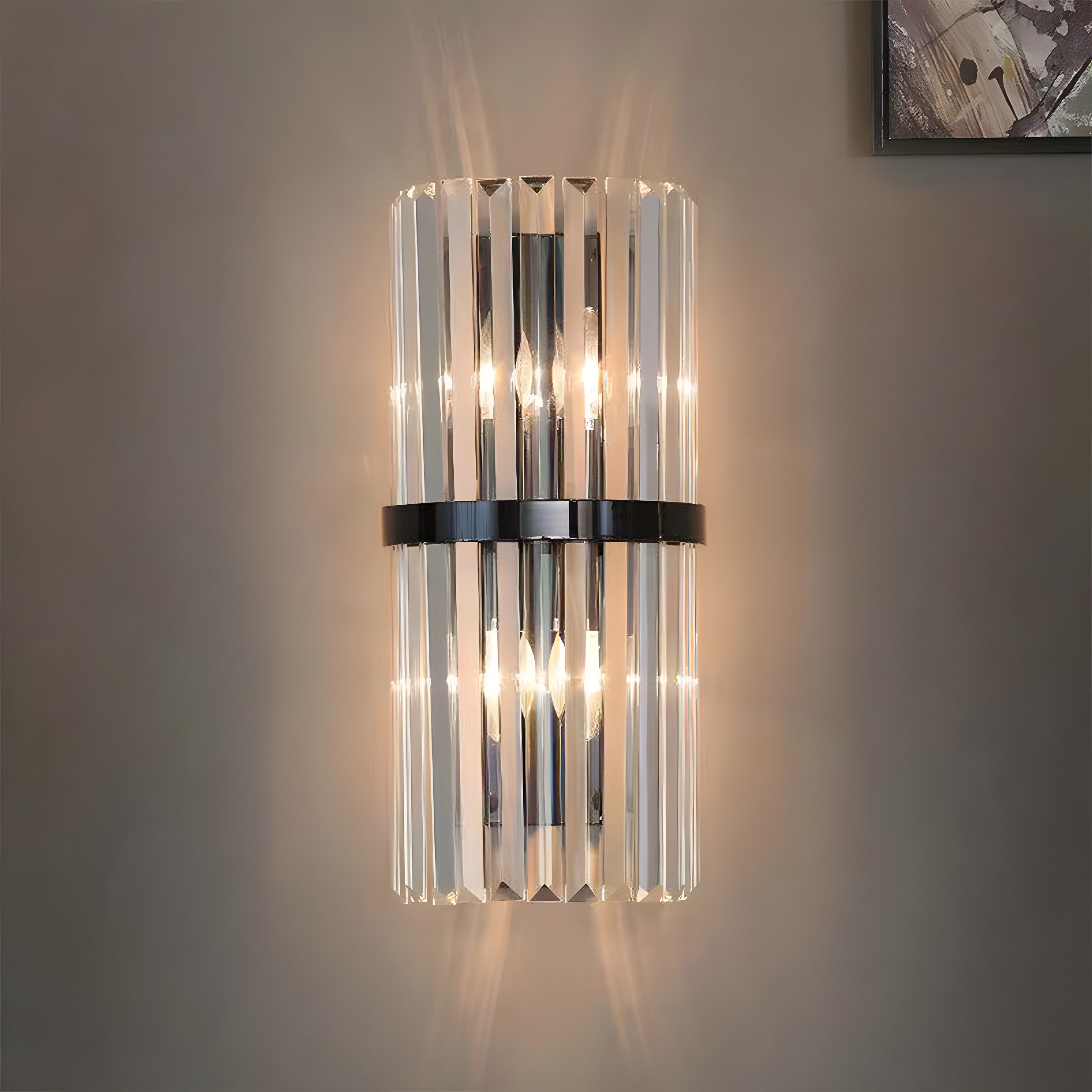 Applique Murale Élégante en Acier Inoxydable pour Salon ou Chambre