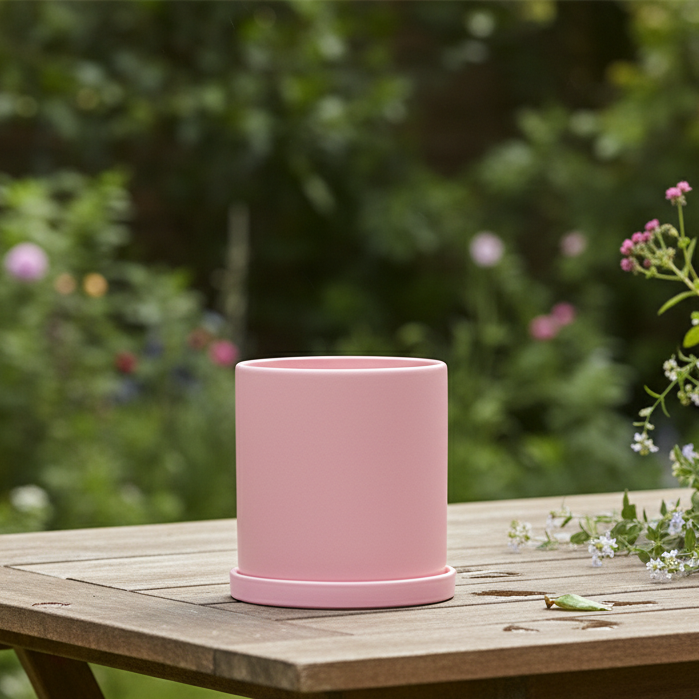 HOMELEAF - Pot de Fleurs en Céramique Blanche Élégant & Pièce de Décor Minimaliste