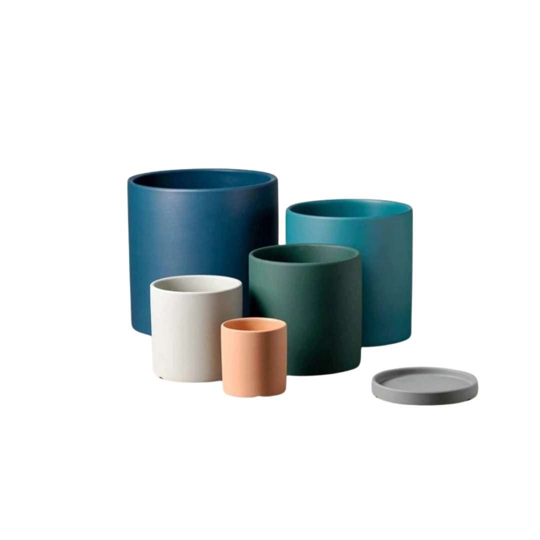 HOMELEAF - Pot de Fleurs en Céramique Blanche Élégant & Pièce de Décor Minimaliste