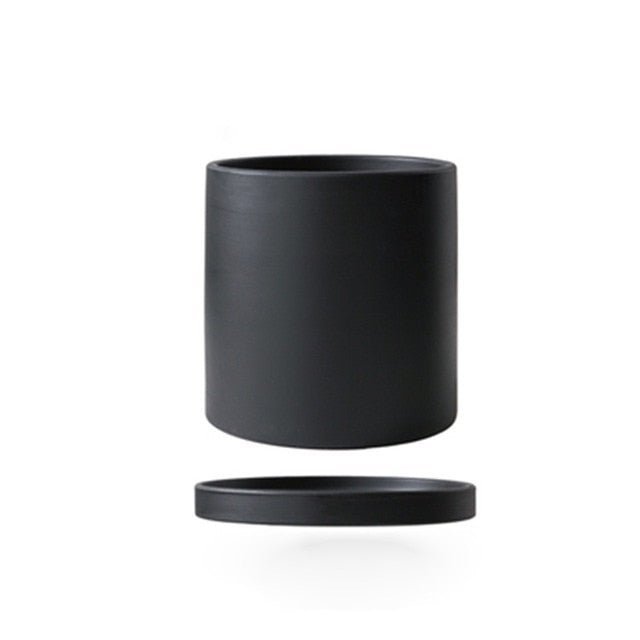 HOMELEAF - Pot de Fleurs en Céramique Blanche Élégant & Pièce de Décor Minimaliste