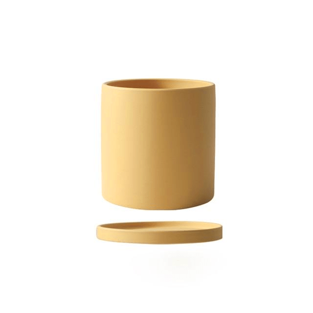 HOMELEAF - Pot de Fleurs en Céramique Blanche Élégant & Pièce de Décor Minimaliste