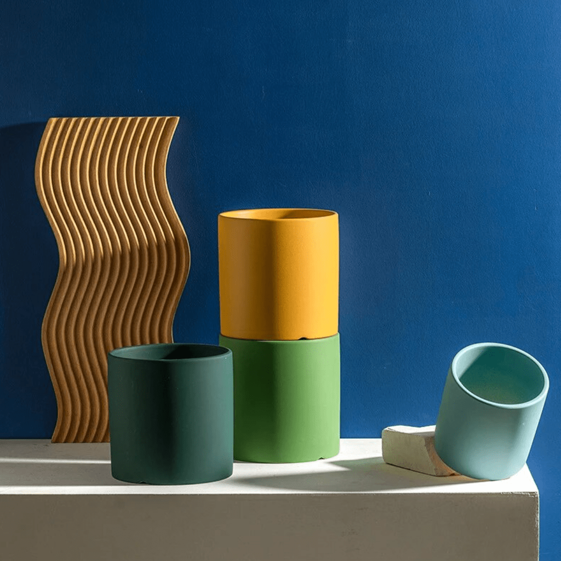 HOMELEAF - Pot de Fleurs en Céramique Blanche Élégant & Pièce de Décor Minimaliste