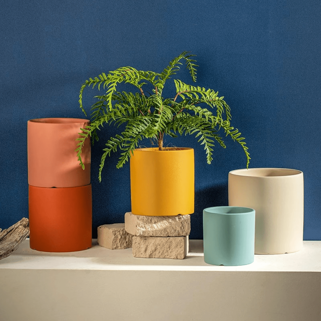 HOMELEAF - Pot de Fleurs en Céramique Blanche Élégant & Pièce de Décor Minimaliste